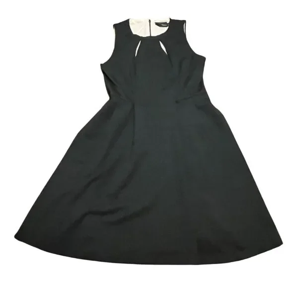 Cynthia Rowley Women's Black and Pink Fit & Flare Career Dress Size Small - Picture 3 of 9